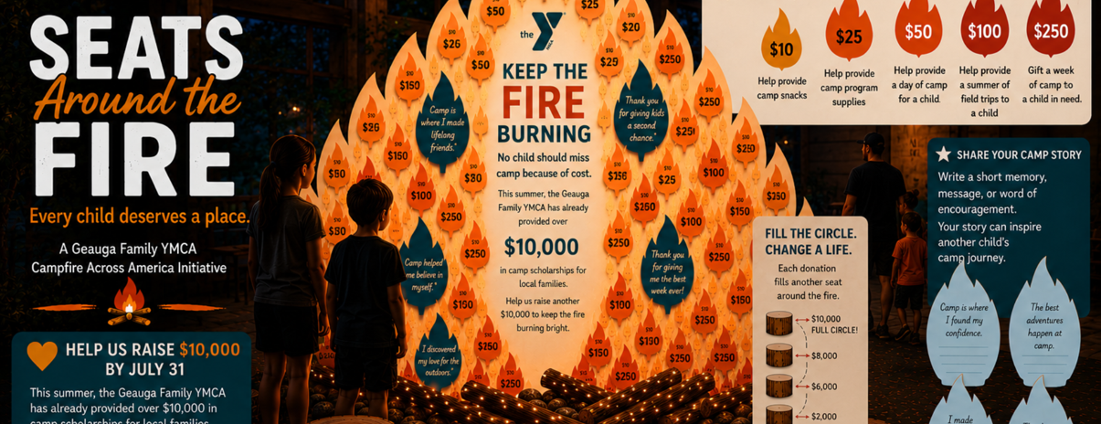Seats Around the Fire - Geauga Family YMCA Camp Scholarship Campaign